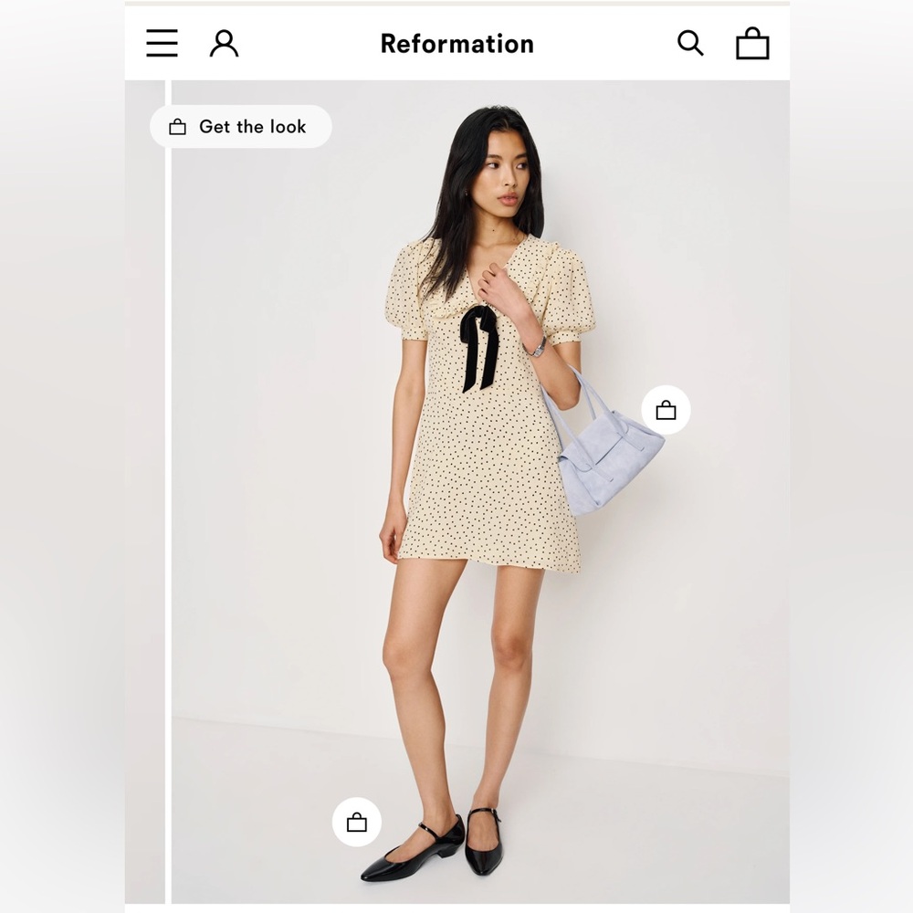 Reformation Kaylia Polka Dot Mini Dress